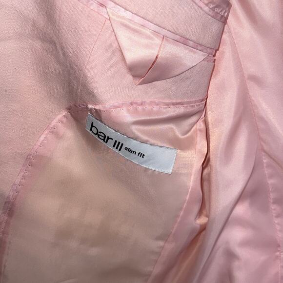 Bar III Men's Slim-Fit Linen Suit Jackets, Pink Solid 38S $360 - Picture 7 of 8